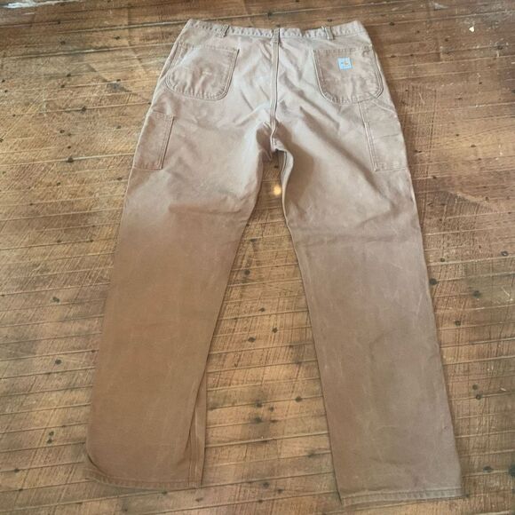 Carhartt dungaree fit tan duck ATPV rating 16.0 workwear pants - Picture 4 of 4